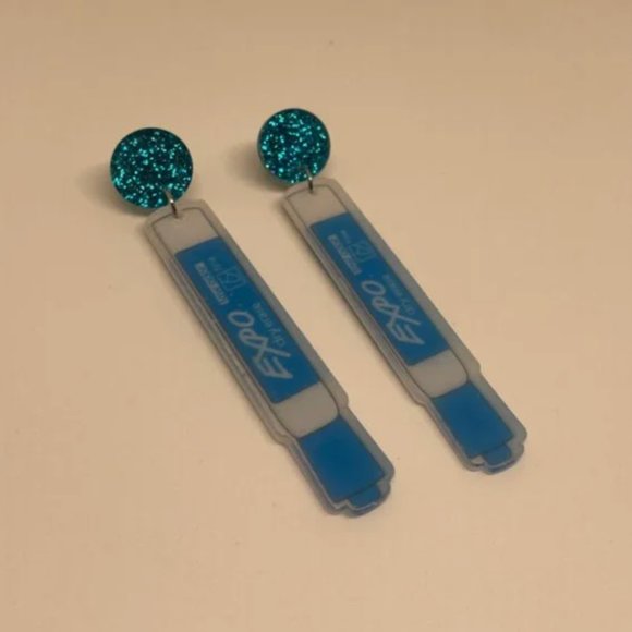 ⭐️💍 FREE Sharpie Pen College School Teacher Appreciation Artsy Pop Art Earrings - Picture 3 of 8